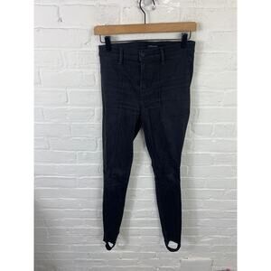 J Brand Women's Maria Stirrup Vanity Skinny Jeans High Rise Denim Black Size 26